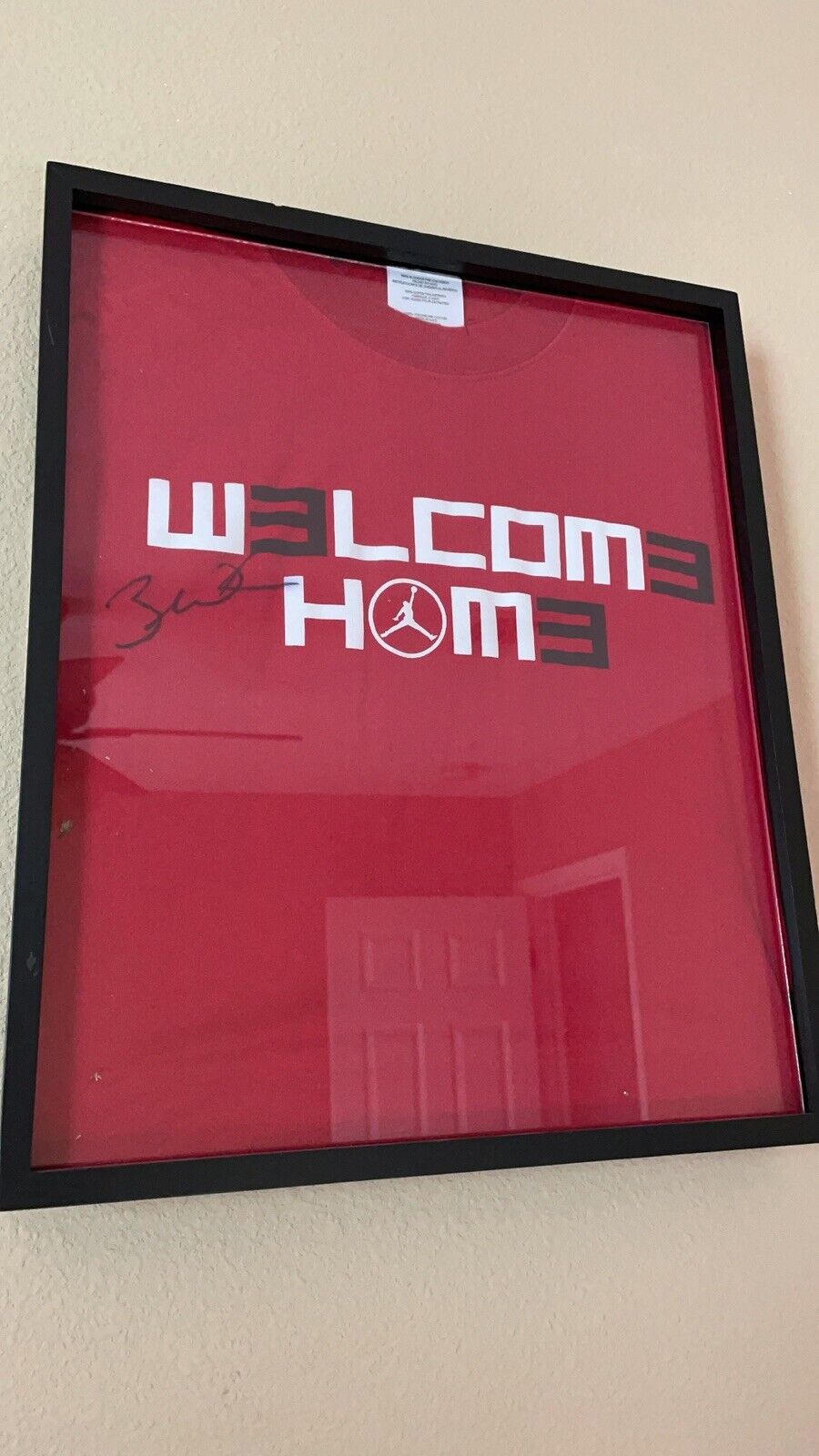 Dwyane Wade Autographed T-shirt Framed 100% Authentic